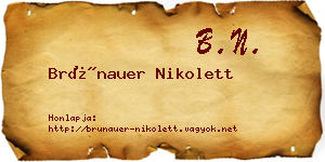 Brünauer Nikolett névjegykártya